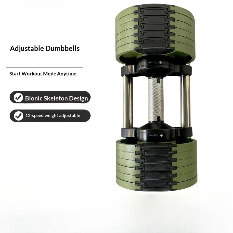 Adjustable Dumbbell Pair 40Kg - Adjustable Dumbbells 20kg Barbell Detachable Heavy